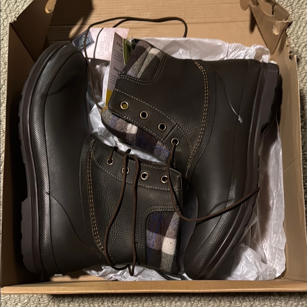 Black and Gray Rugged Ankle Boots